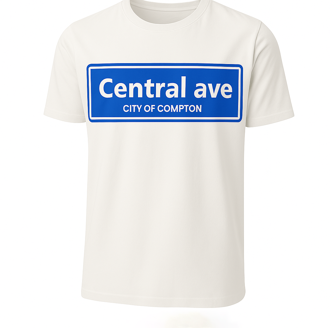 Central ave white T-shirt
